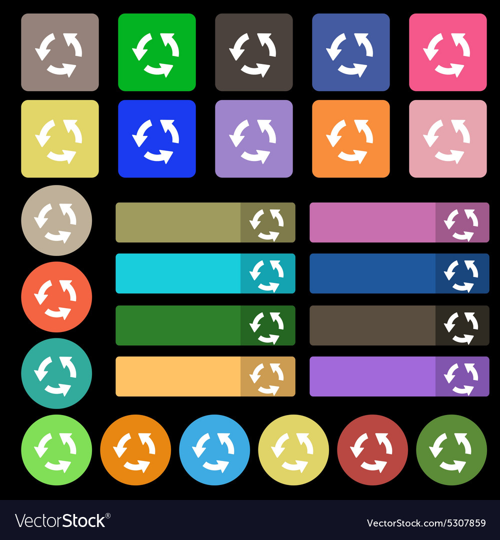 Refresh icon sign set from twenty seven