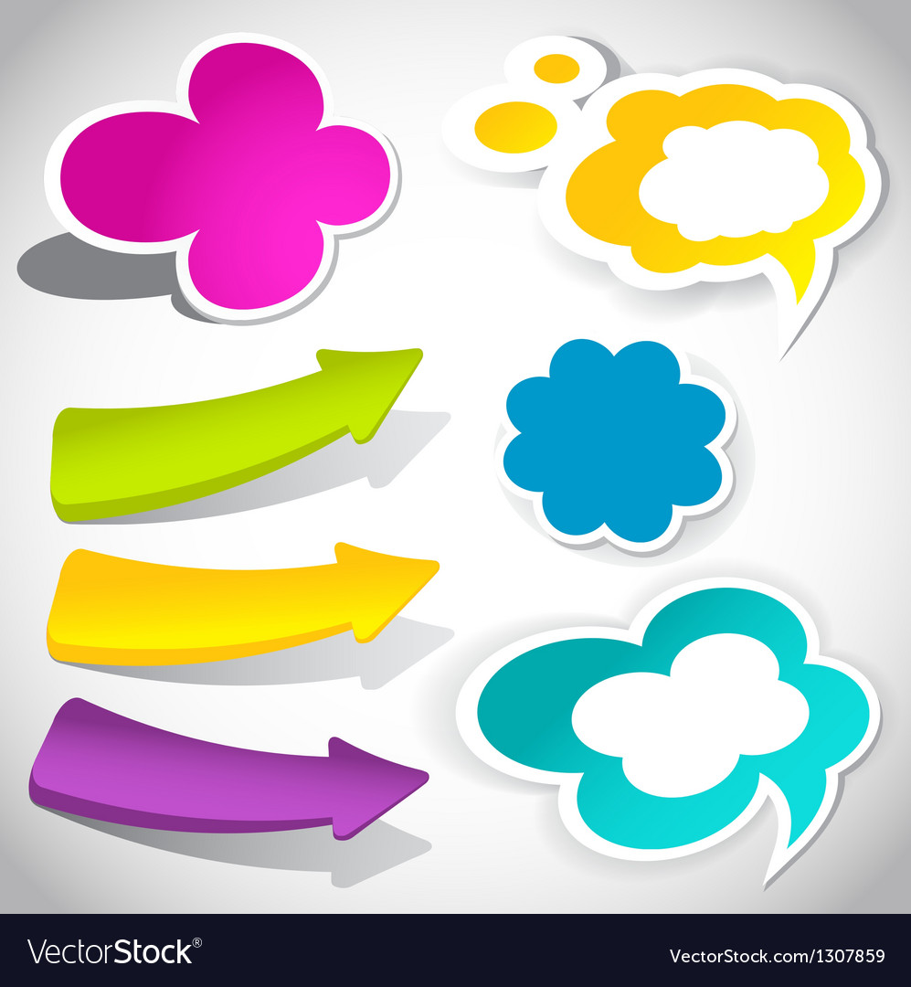 Speech Bubbles & Arrows - Colorful Set