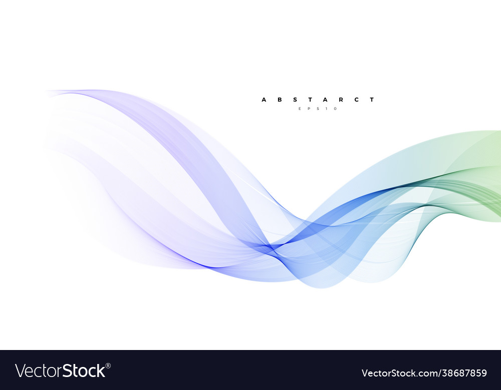 Wave element with abstract colorful lines