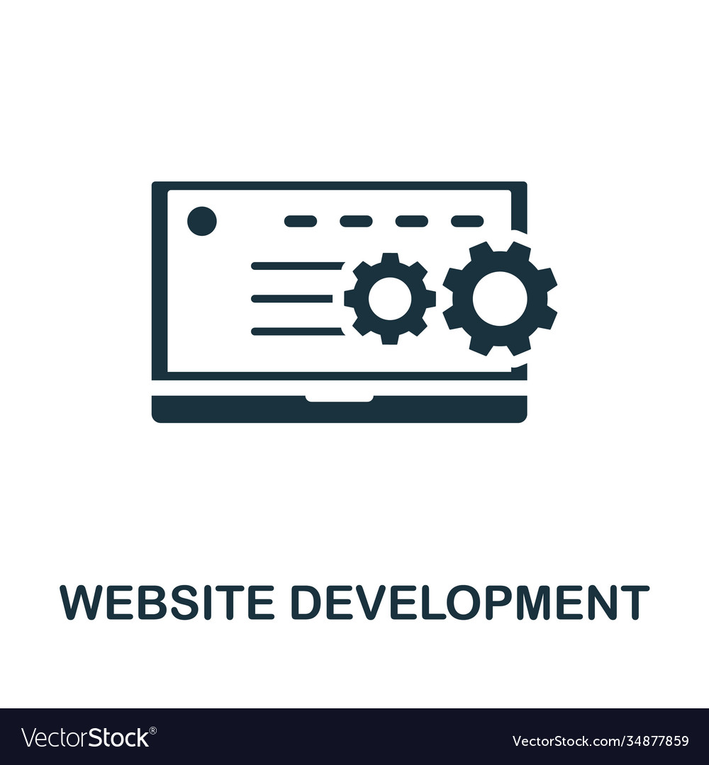 Website development icon simple creative element