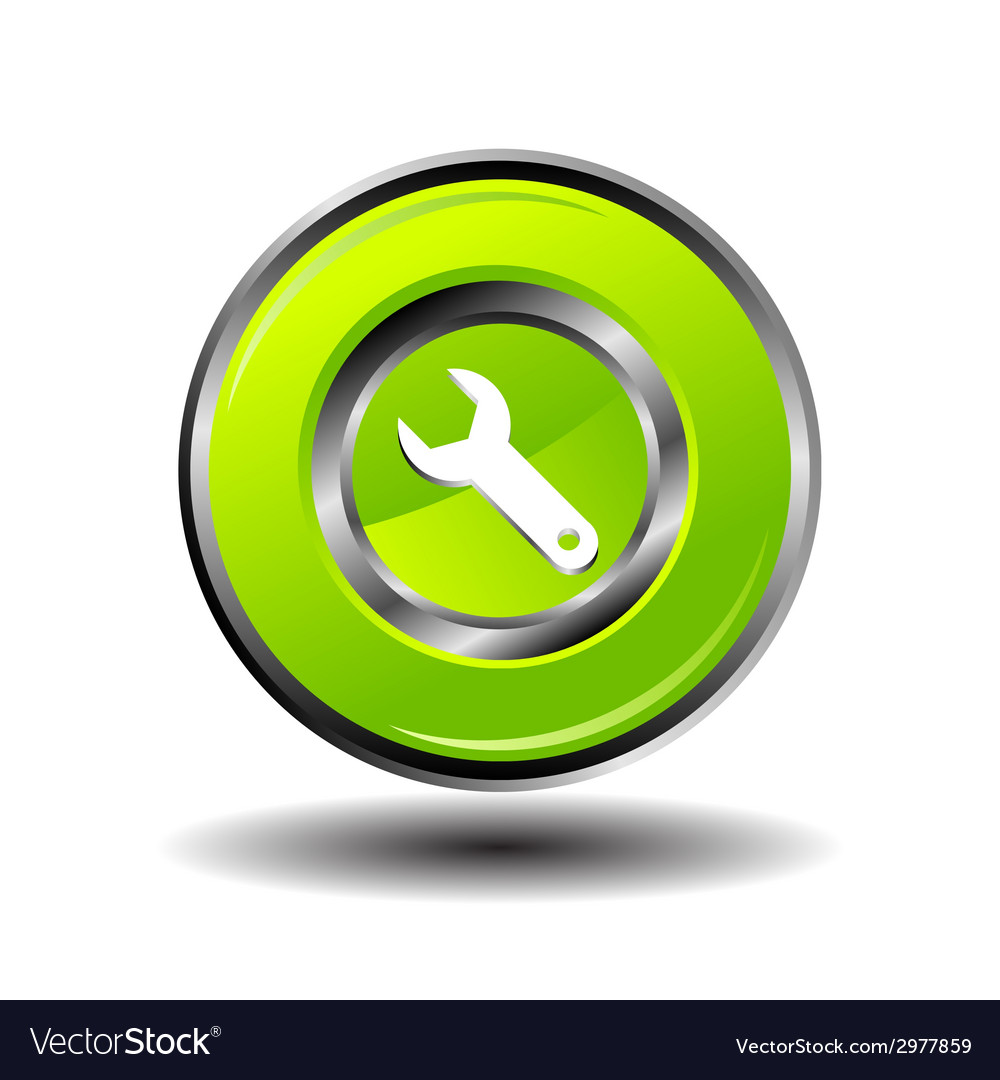 Wrench icon setting round button