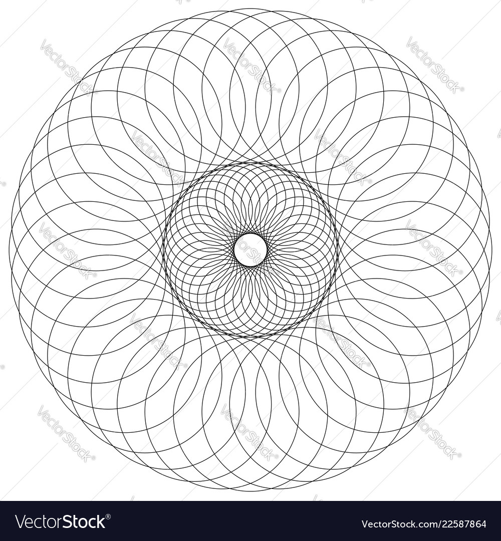 Abstract circular spiral element isolated vector image Abstract circular spiral element isolated
