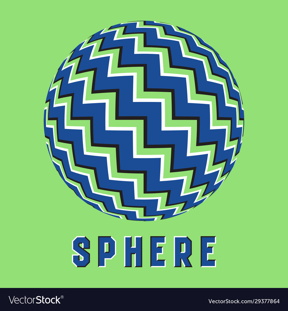 Abstract logo symbol in sphere shape with motion vector image Abstract logo symbol in sphere shape with motion