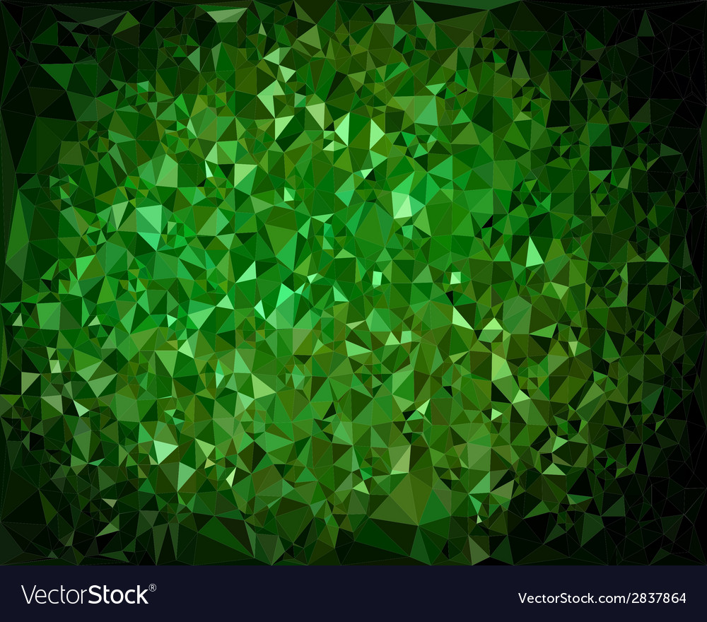 Abstract triangular green background