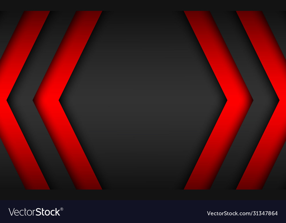 Black and red overlap arrows abstract background