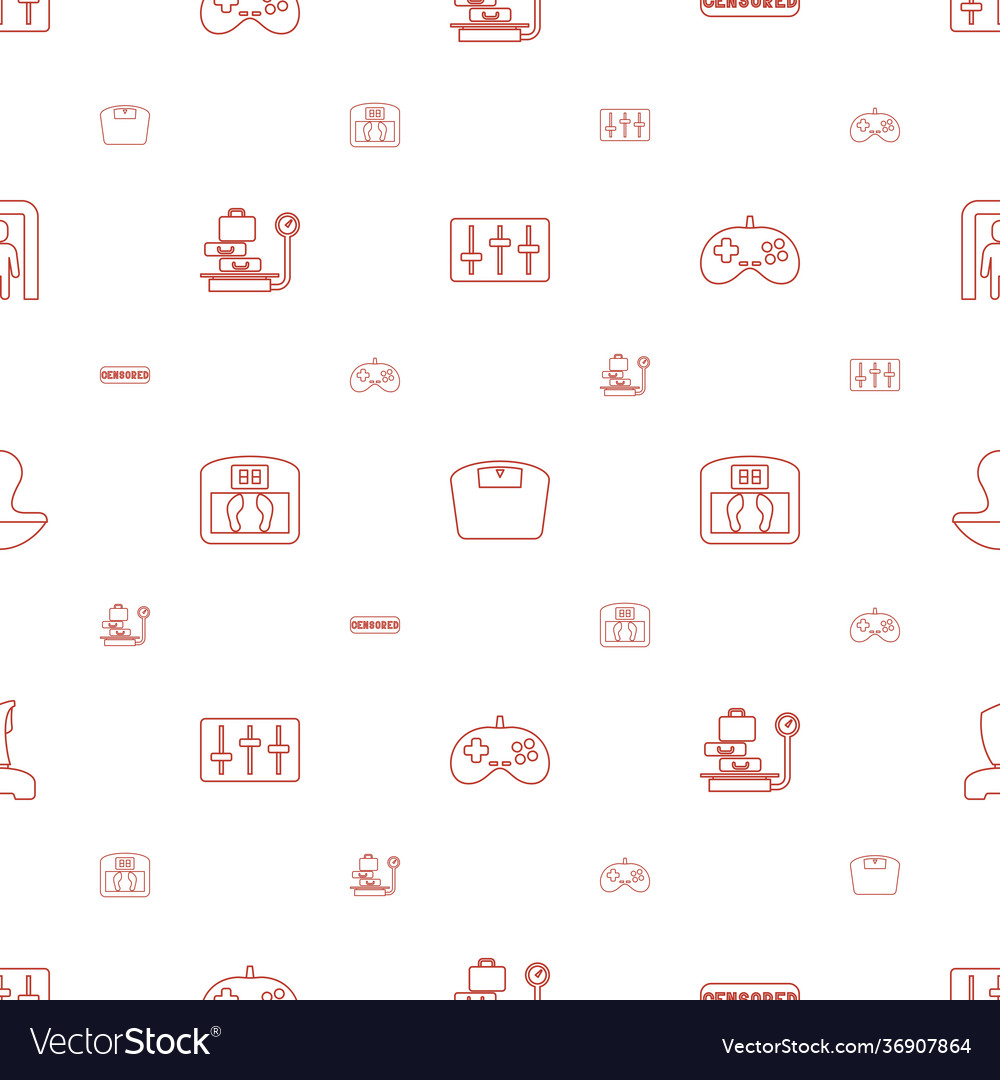 Control icons pattern seamless white background