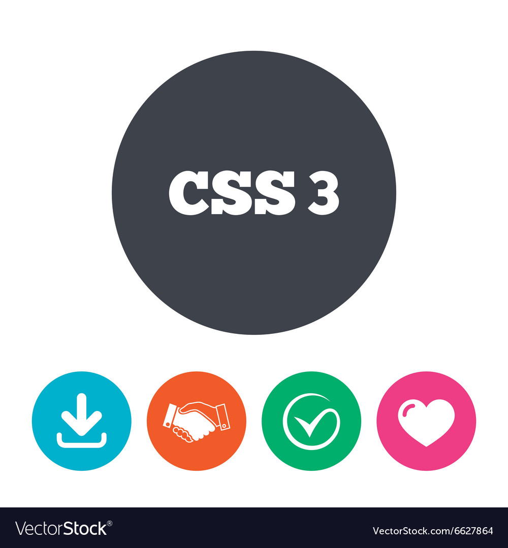 Css3 sign icon cascading style sheets symbol