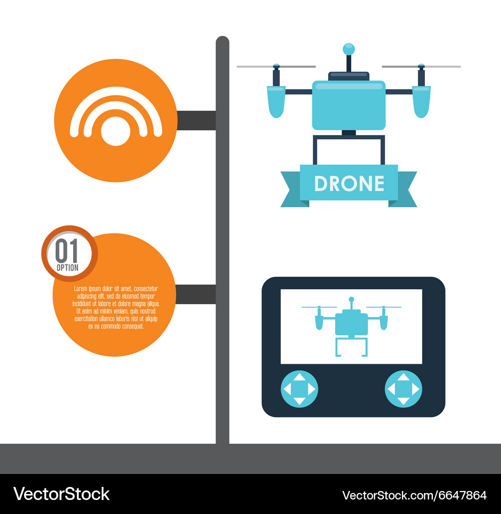 Drone technology design Royalty Free Vector Image