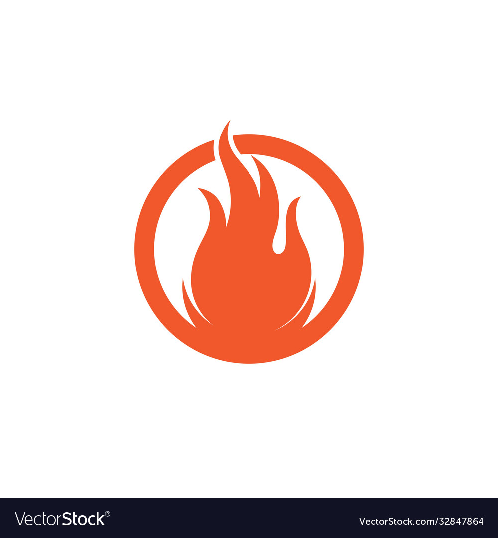 Flame icon fire design Royalty Free Vector Image