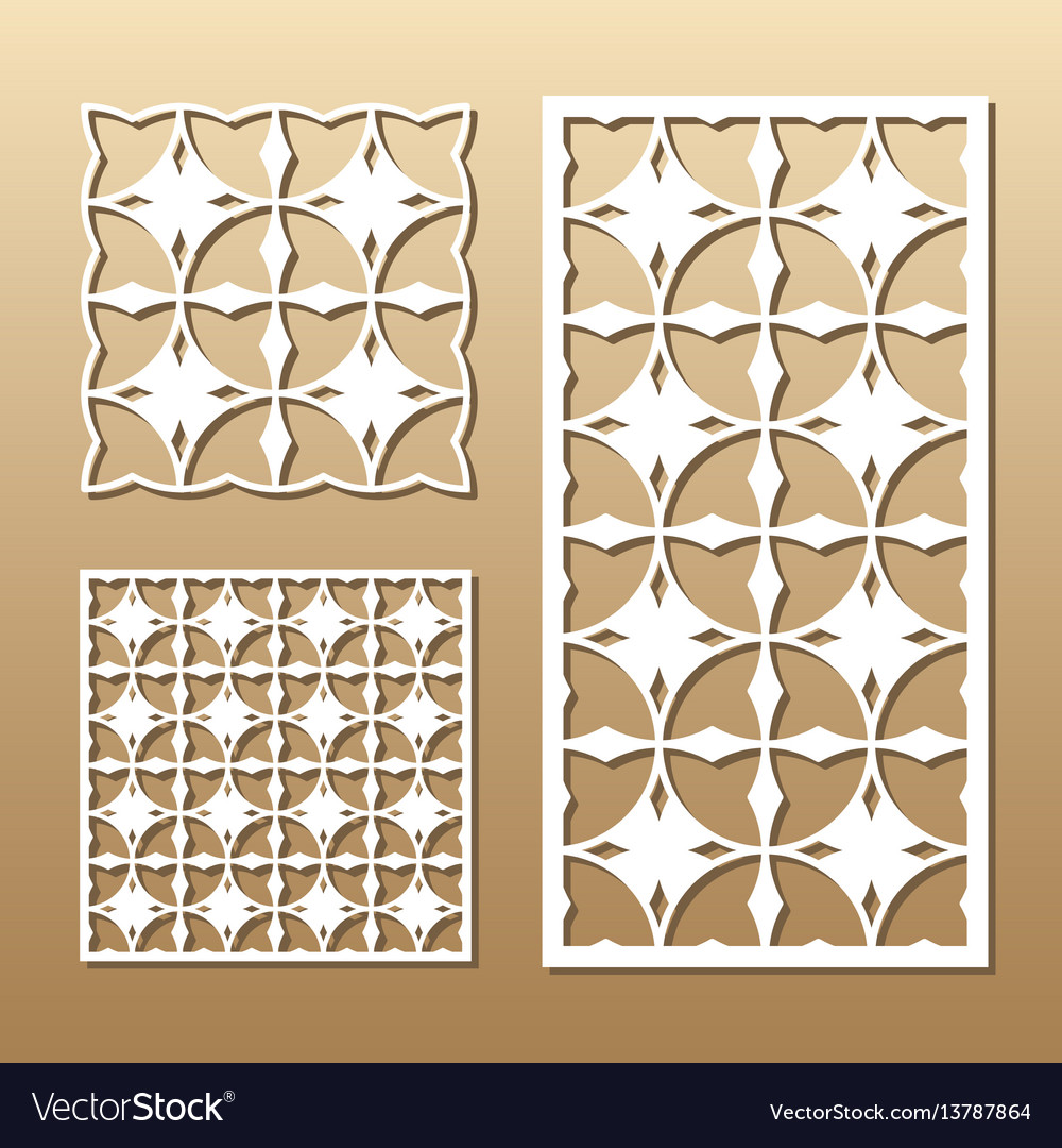 Geometric laser cut Royalty Free Vector Image - VectorStock