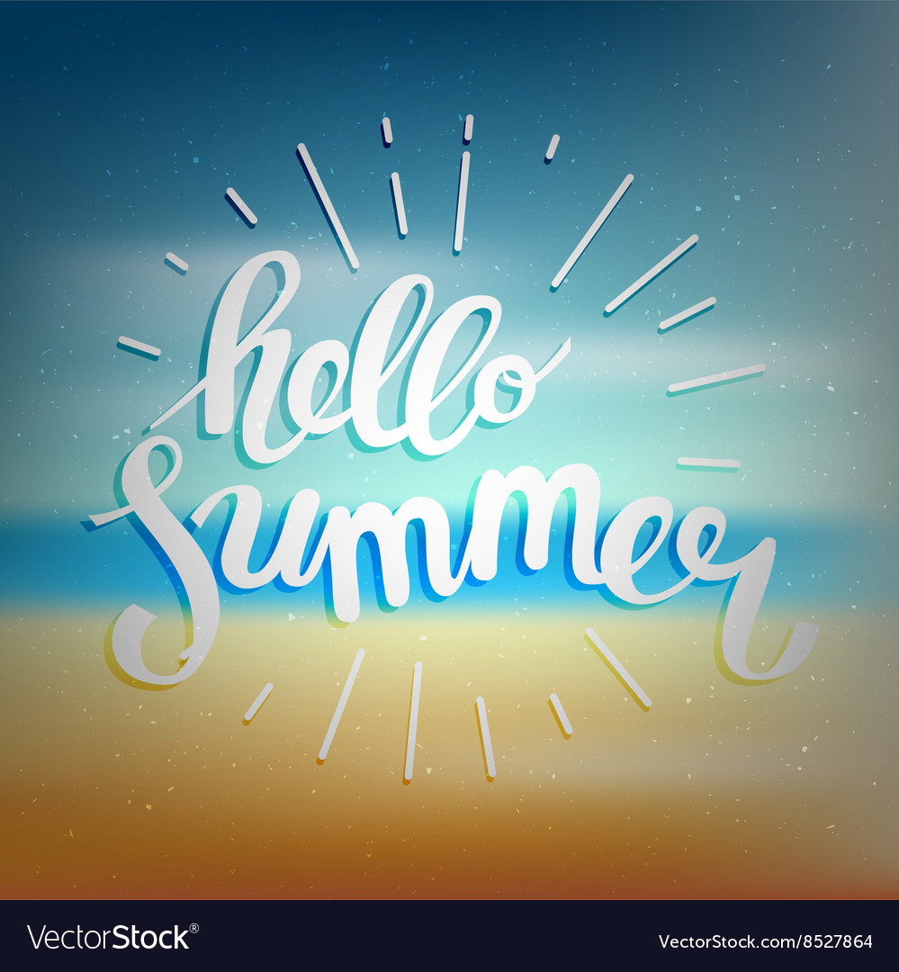 Hello summer time Royalty Free Vector Image - VectorStock