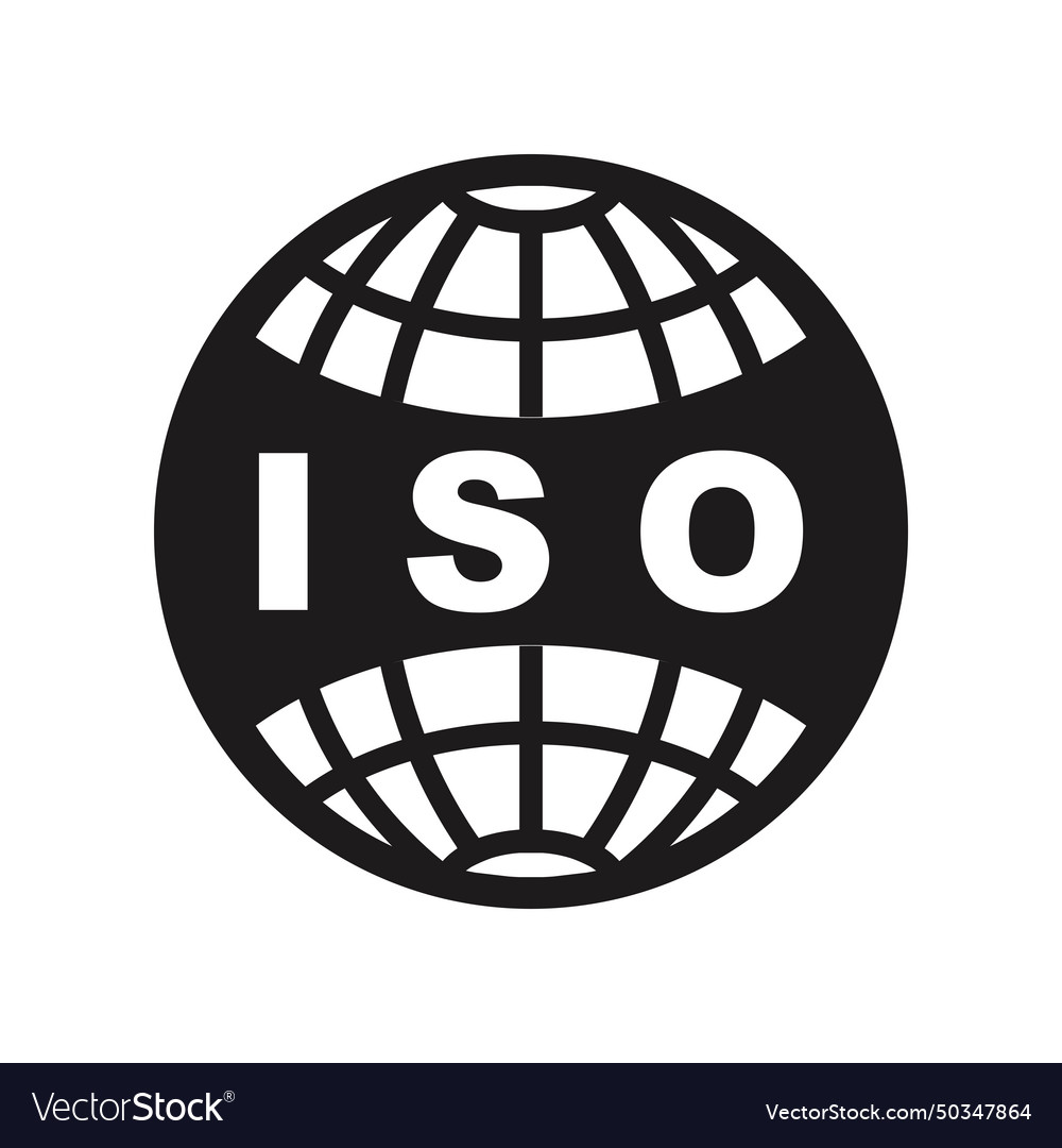 Iso symbol icon Royalty Free Vector Image - VectorStock