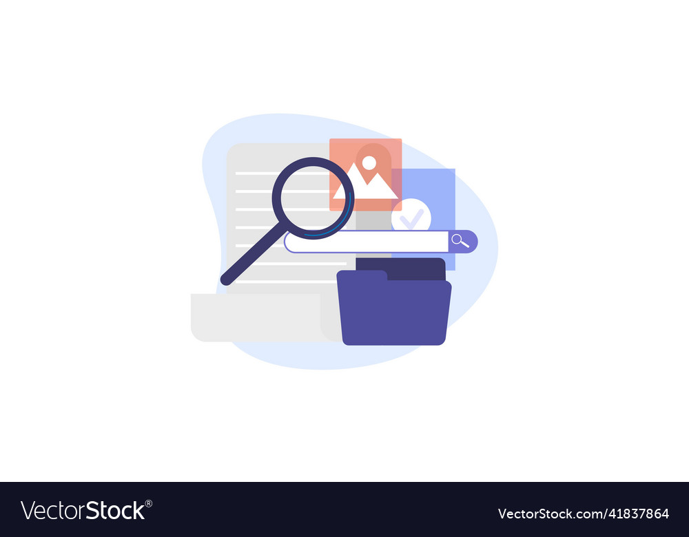 Magnifying glass with file searching