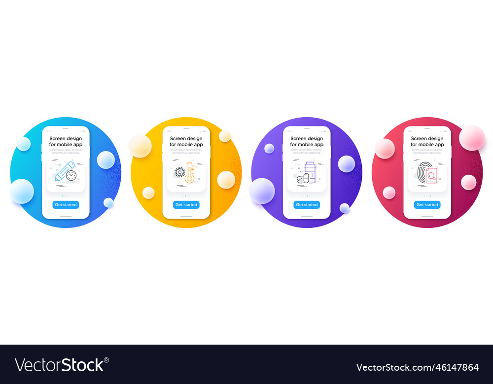 Minimal set of thermometer project deadline vector image Minimal set of thermometer project deadline