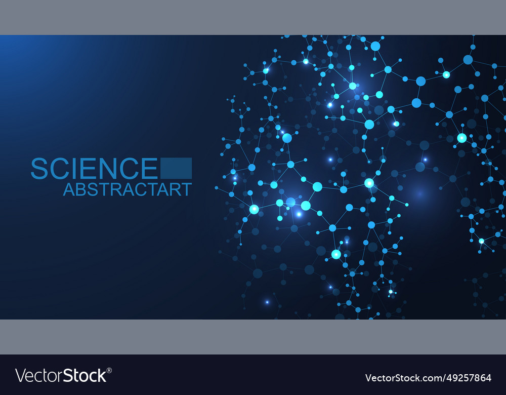 Modern abstract molecules structure for science