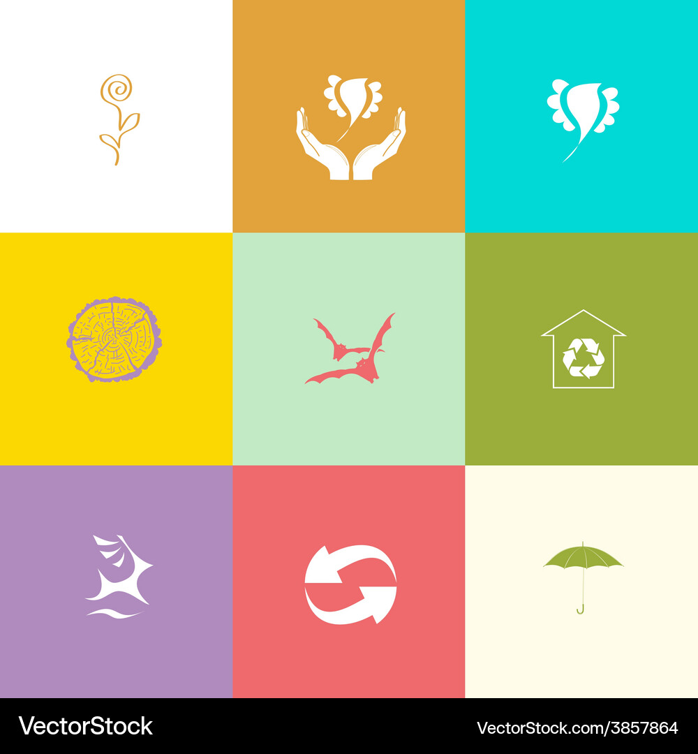 Nature set Royalty Free Vector Image - VectorStock