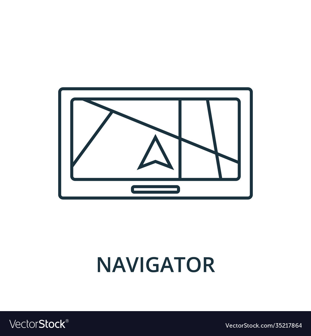 Navigator icon line style element from navigation