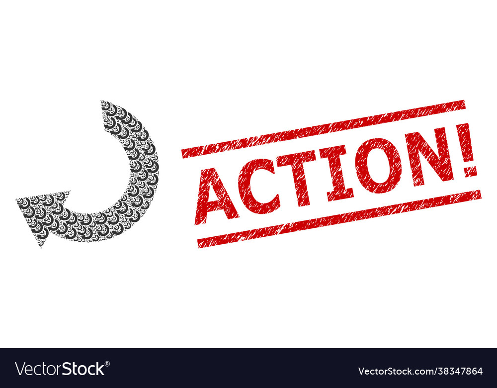 Rotate recursion composition icons vector image Rotate recursion composition icons