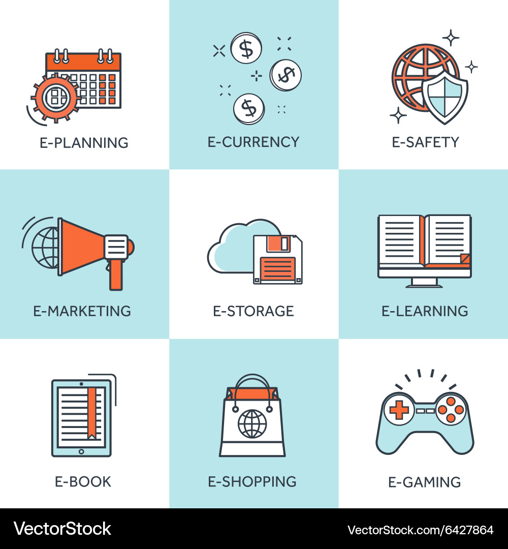 Set flat backgrounds Royalty Free Vector Image
