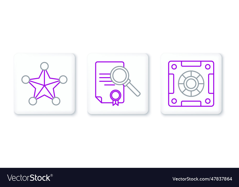 Set line safe hexagram sheriff and document