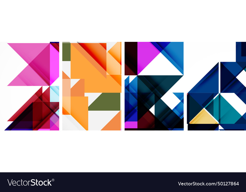 Set of abstract random triangle composition Vector Image Set of abstract random triangle composition