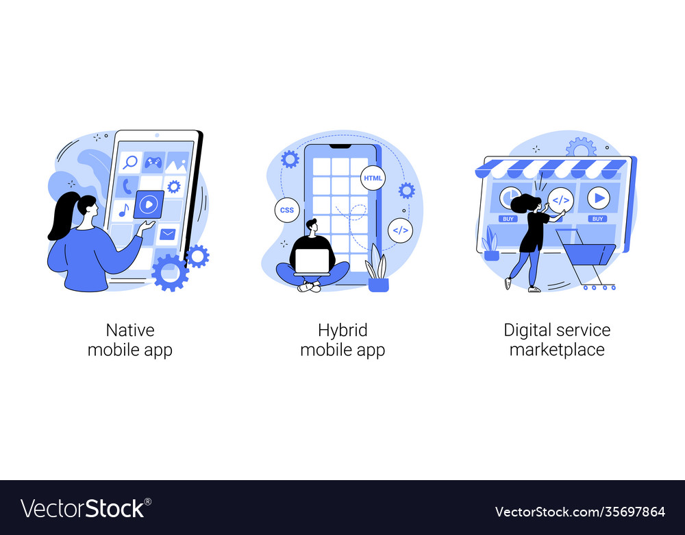 Software application abstract concept vector image Software application abstract concept