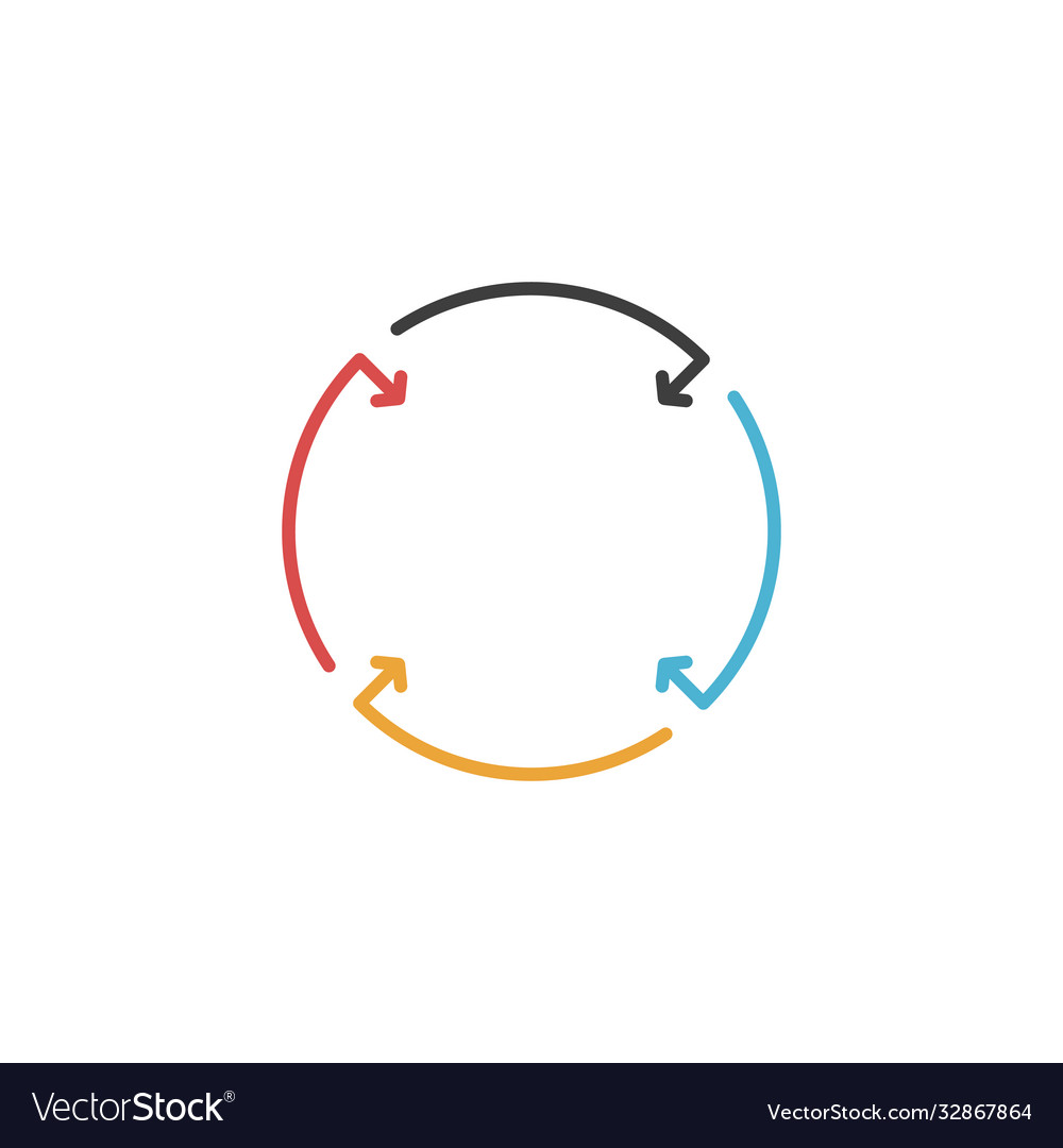 Thin line infographic arrows element linear flat
