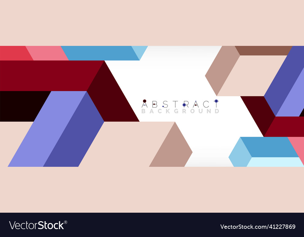 Abstract background 3d cubes cubic elements vector image Abstract background 3d cubes cubic elements