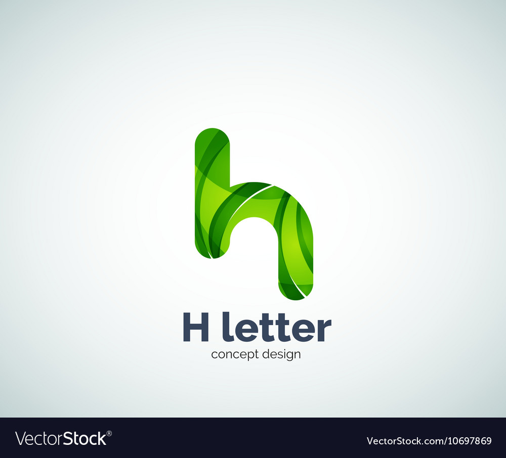 Abstract h geometric letter logo template