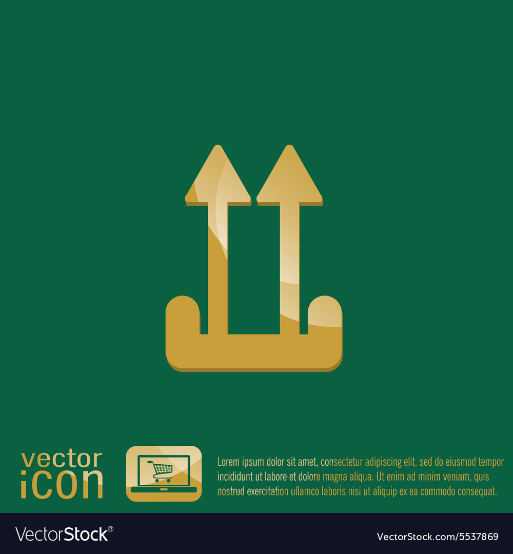 Fragile symbol arrow up logistic icon