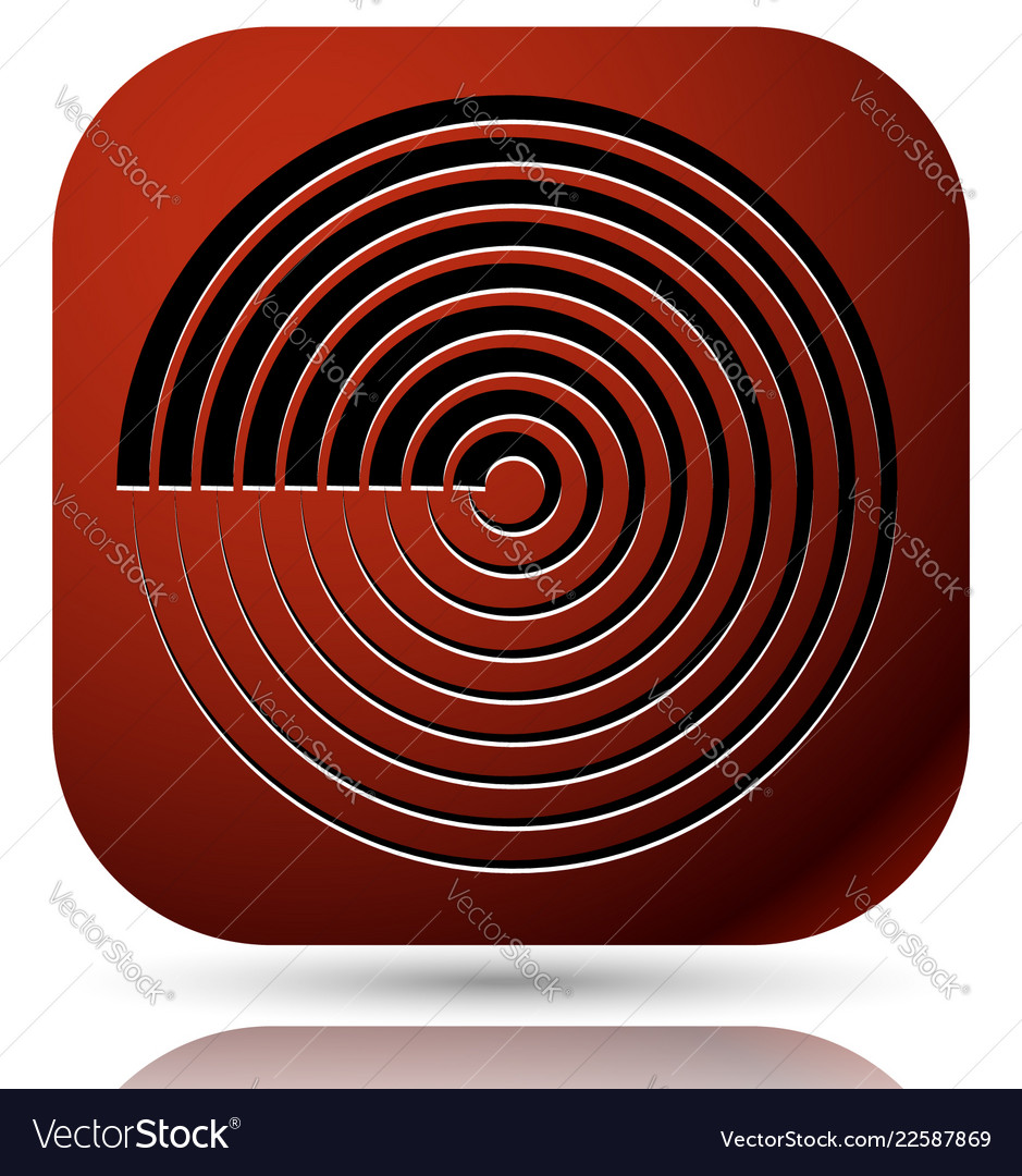 Generic icon with cyclic circular concentric vector image Generic icon with cyclic circular concentric