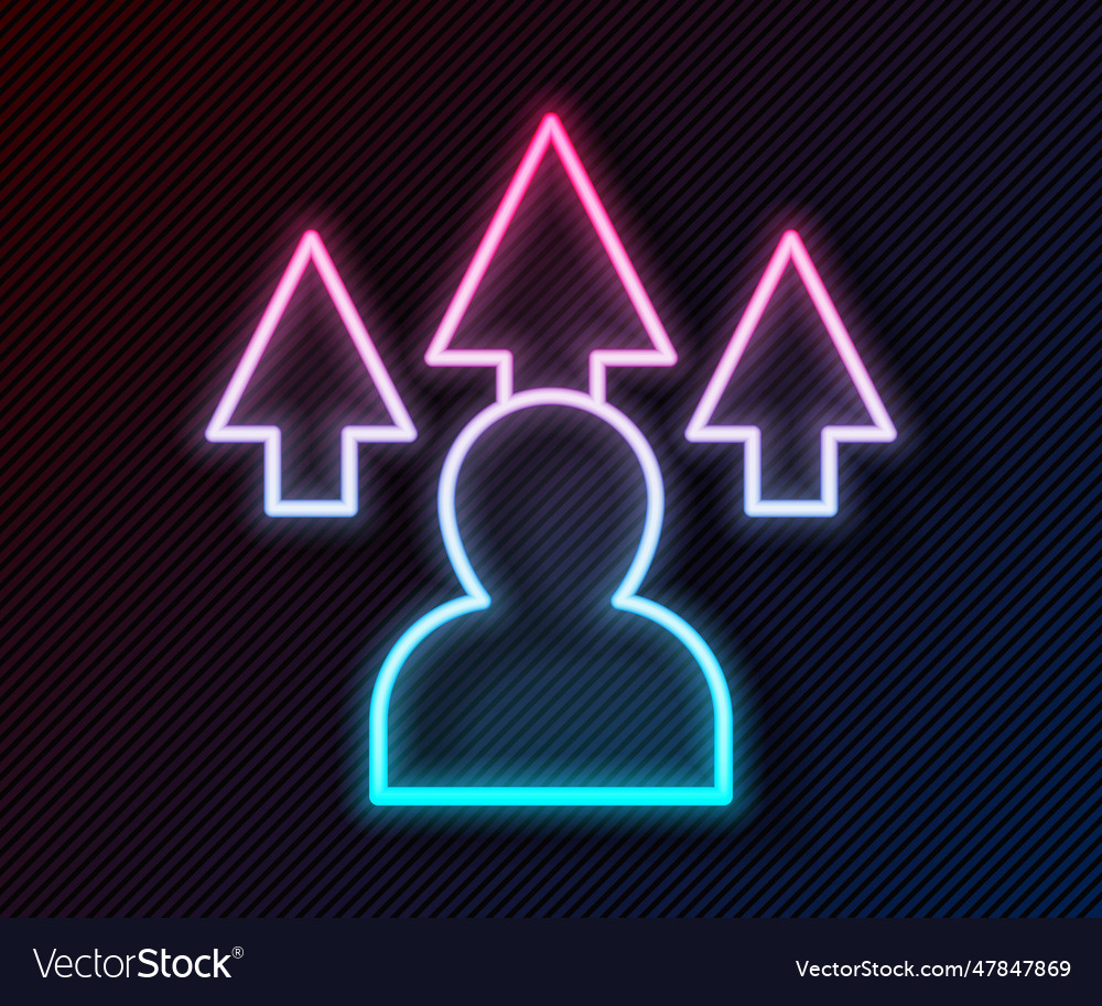 Glowing neon line web design and front end vector image Glowing neon line web design and front end