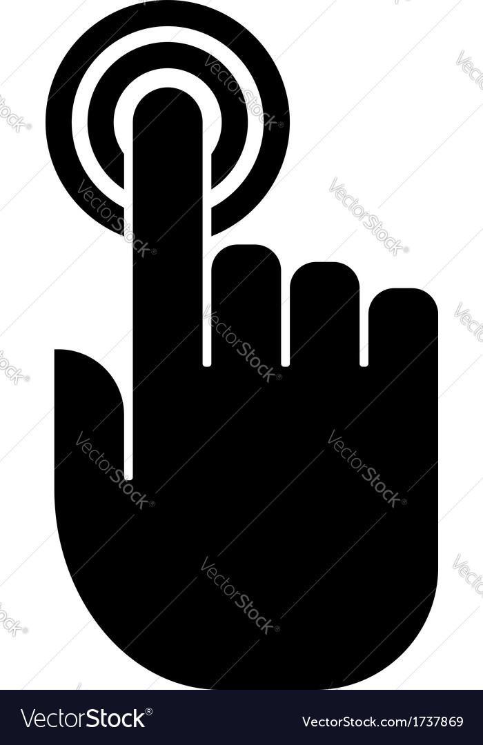 Hand touch icon Royalty Free Vector Image - VectorStock