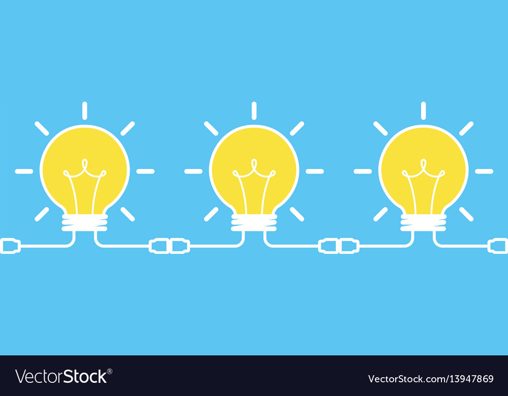 Ideas icon link together Royalty Free Vector Image