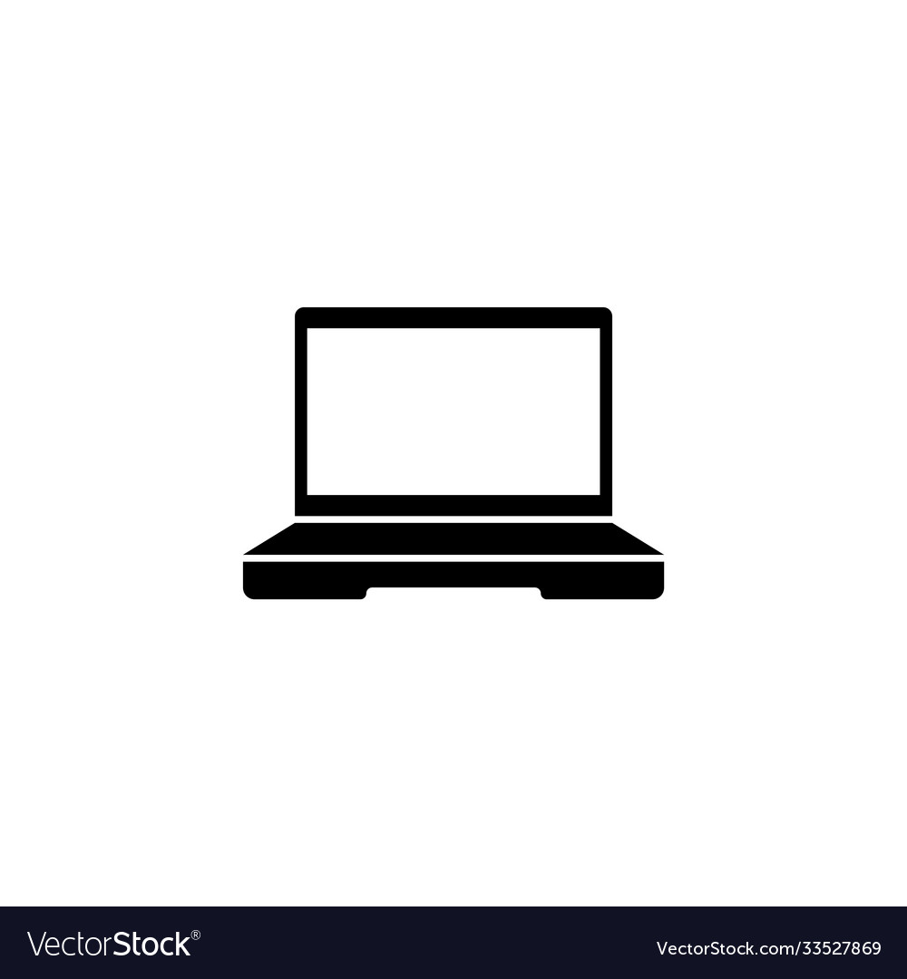Laptop computer notebook or netbook flat icon vector image Laptop computer notebook or netbook flat icon