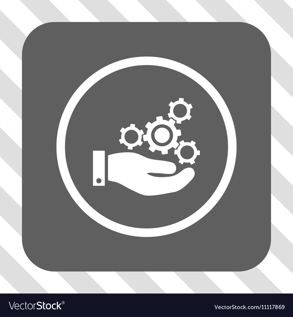 Mechanics service rounded square button