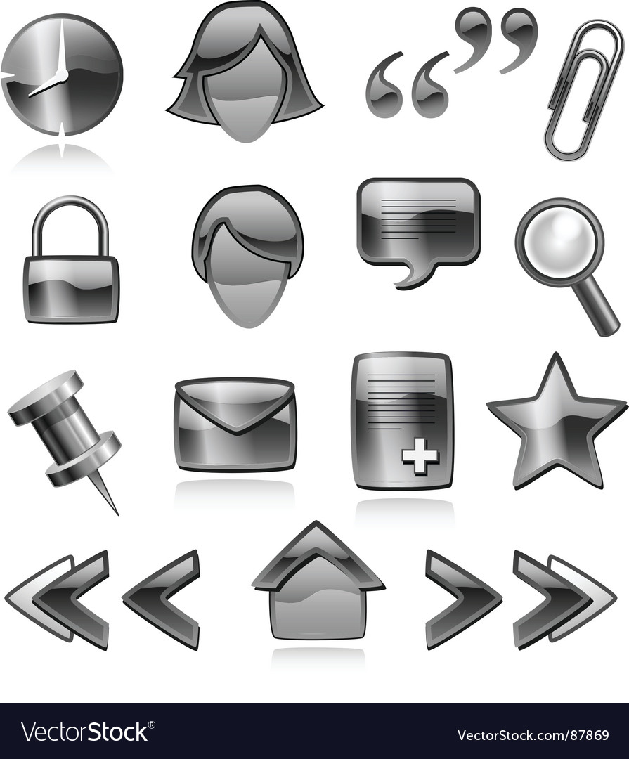 Modern Web Icon Set - Gray