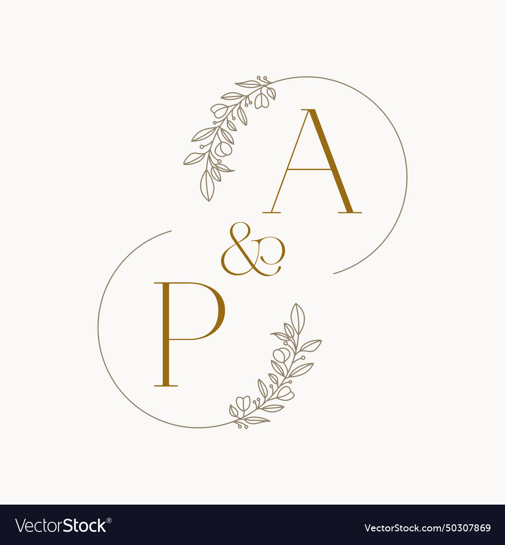 Pa logo initials wedding monogram design