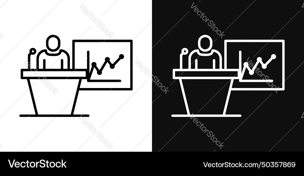 Presentation icon set dashboard Royalty Free Vector Image