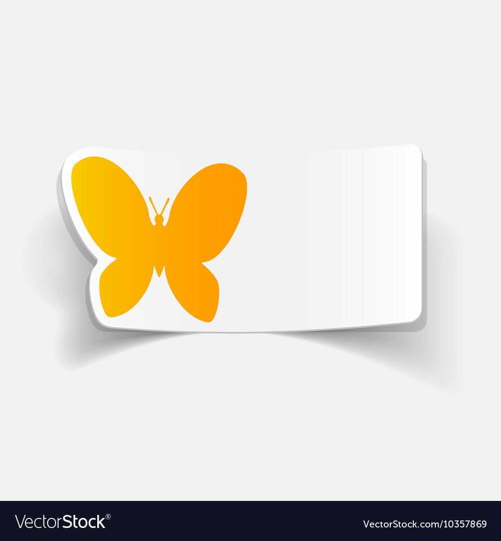 Realistic design element butterfly