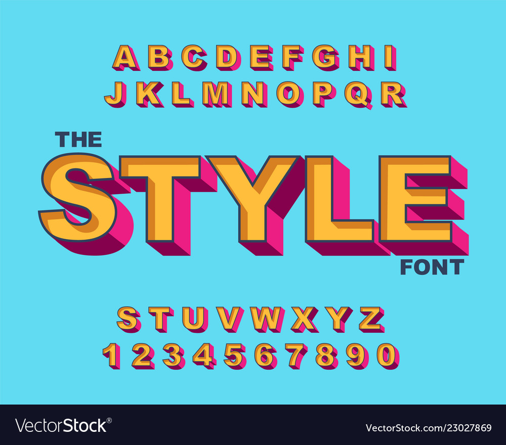 Retro 80s Bold Font Set - Vintage Style