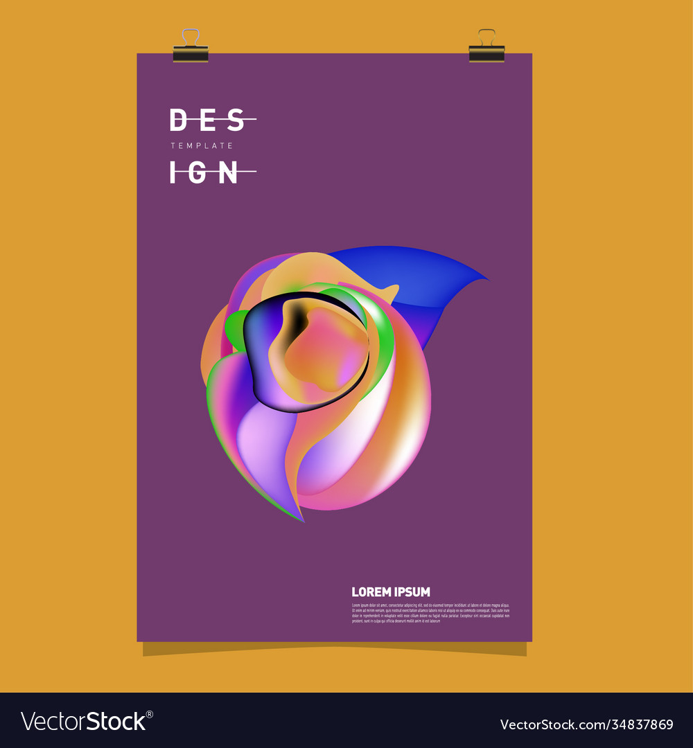 Simple abstract colorful fluid background
