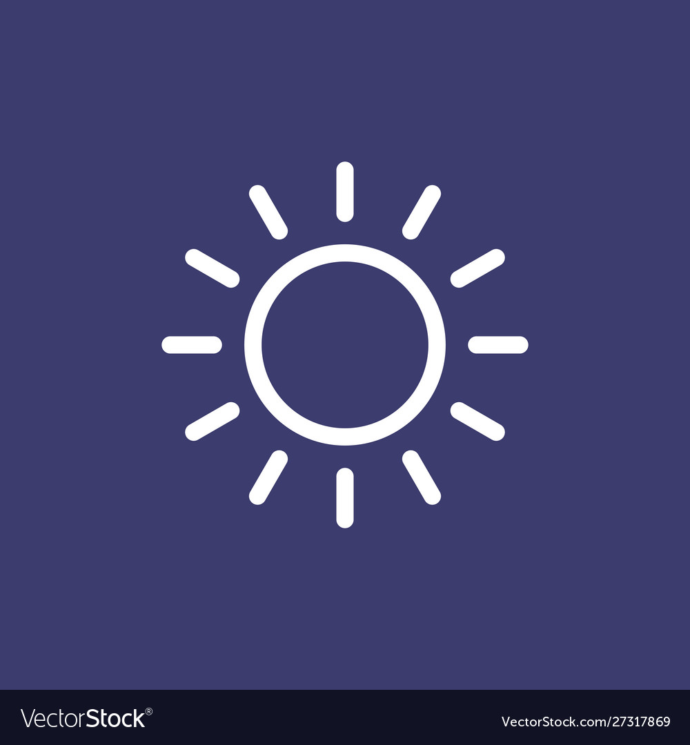 Sun icon for simple flat style weather ui design