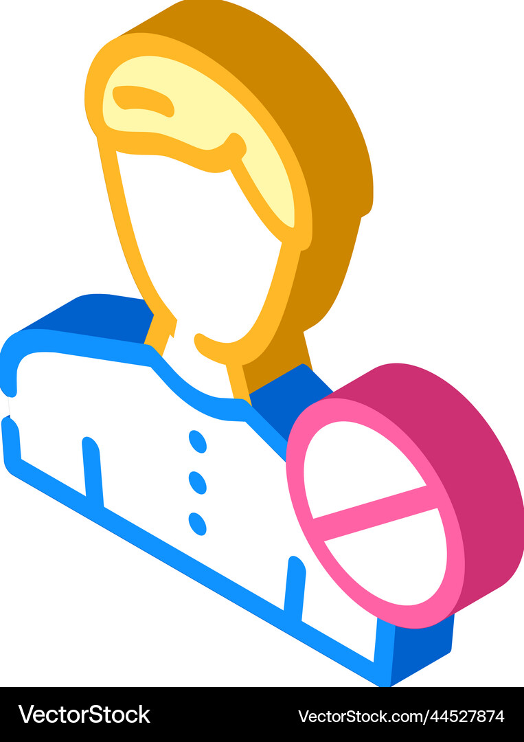 Account blocked isometric icon Royalty Free Vector Image