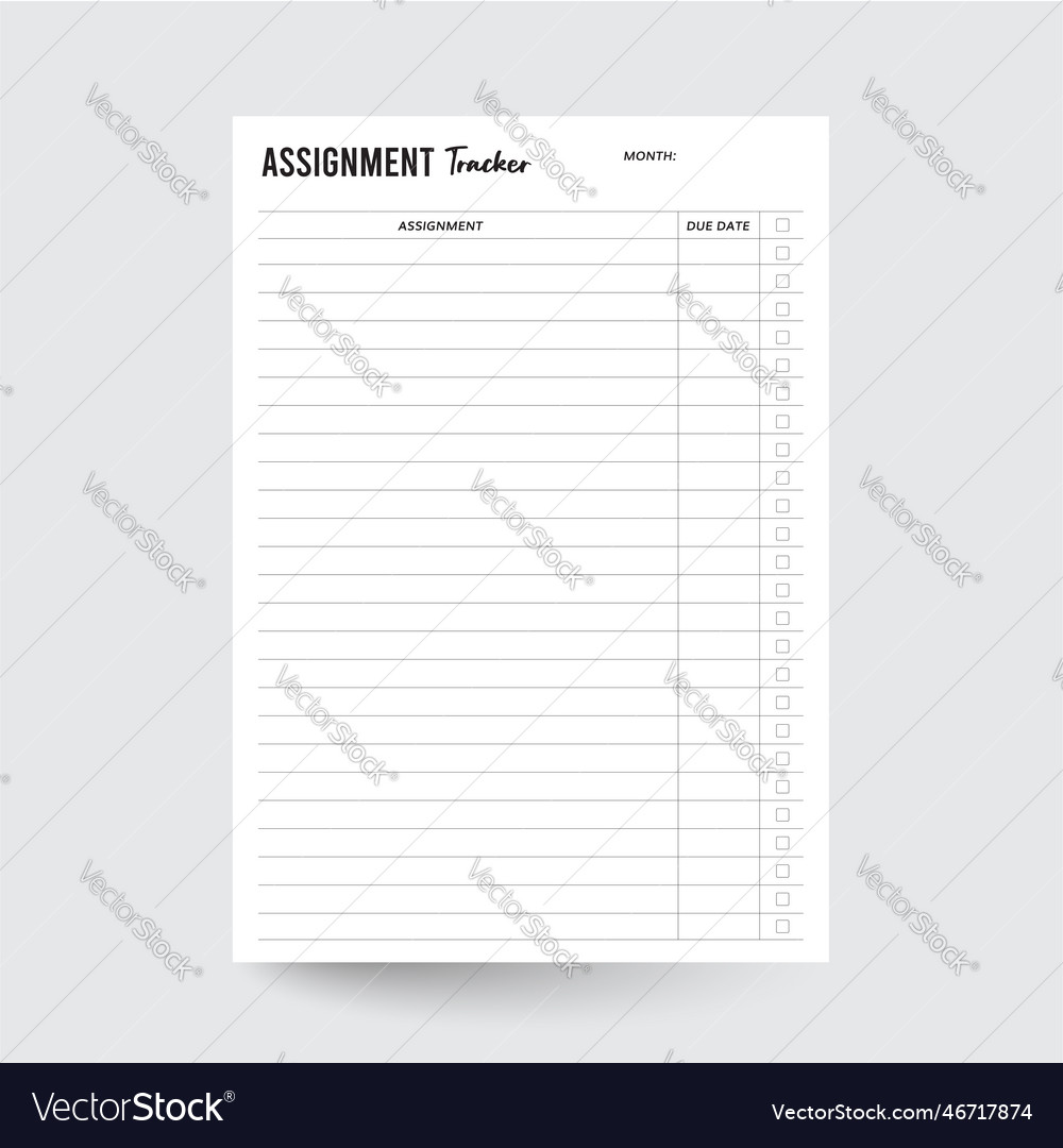 Assignment tracker