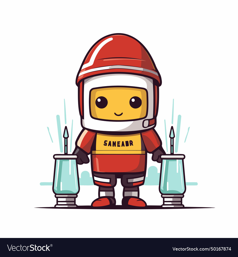 Astronaut Charakter niedlich Cartoon Stil