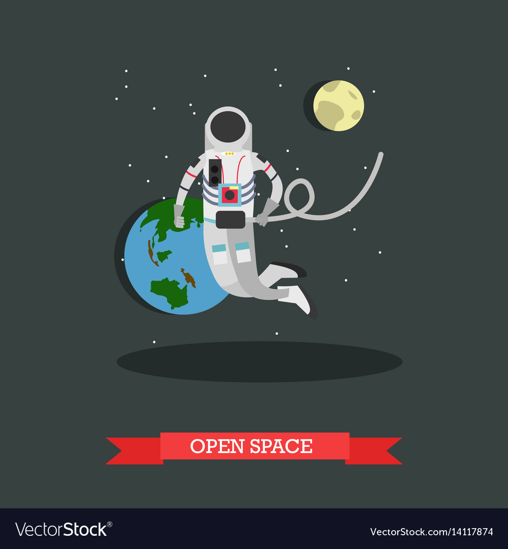 Astronaut in open space