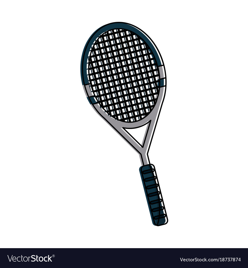 Badminton racket isolated