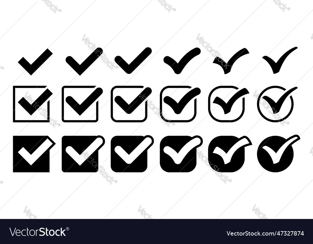 Check Mark Icons - Simple Set