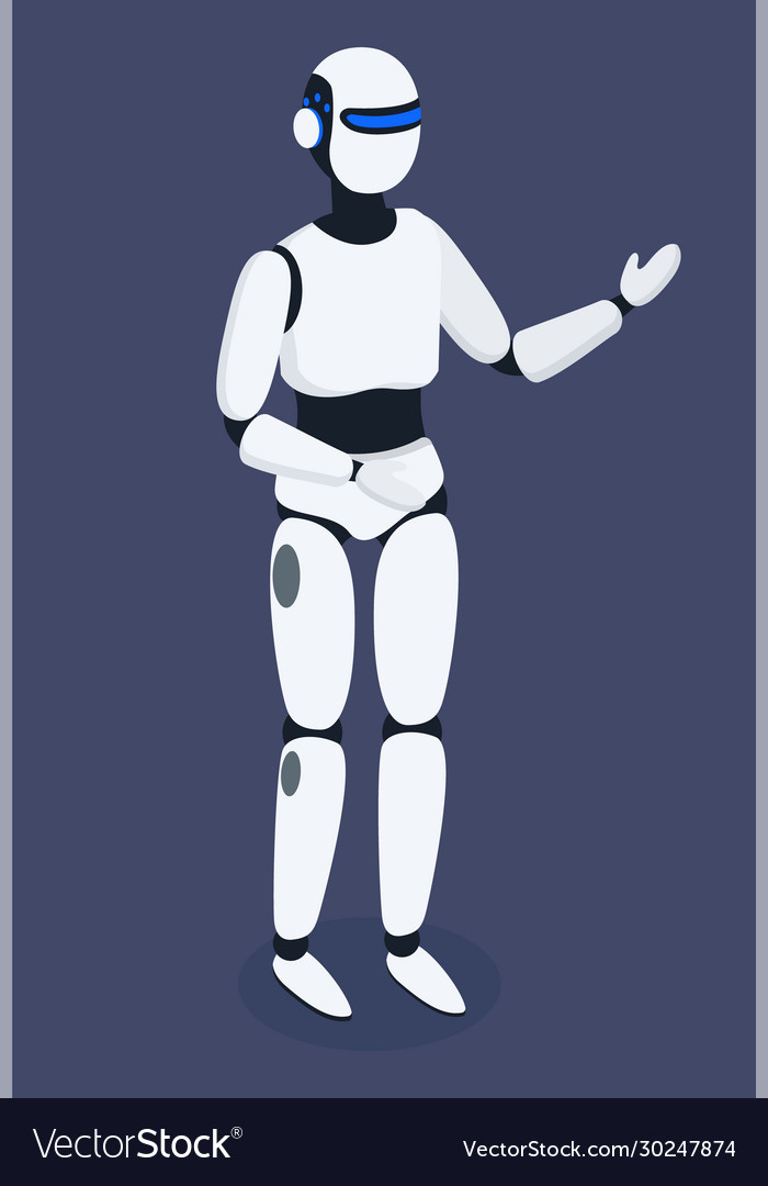 Cybernetic robot with artificial intelligence Vector Image Cybernetic robot with artificial intelligence
